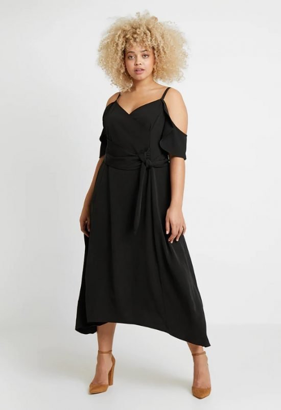 czarna sukienka na wesele plus size - Zalando
