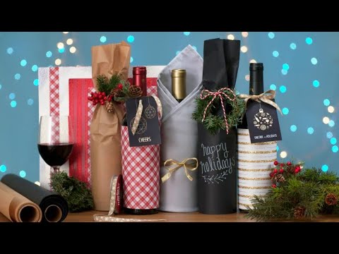 How to Gift Wrap a Bottle of Wine