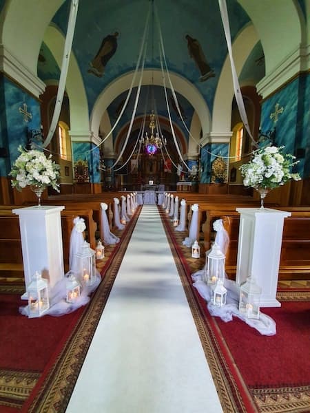 dekoracja kościoła na ślub studio projekt marzeń